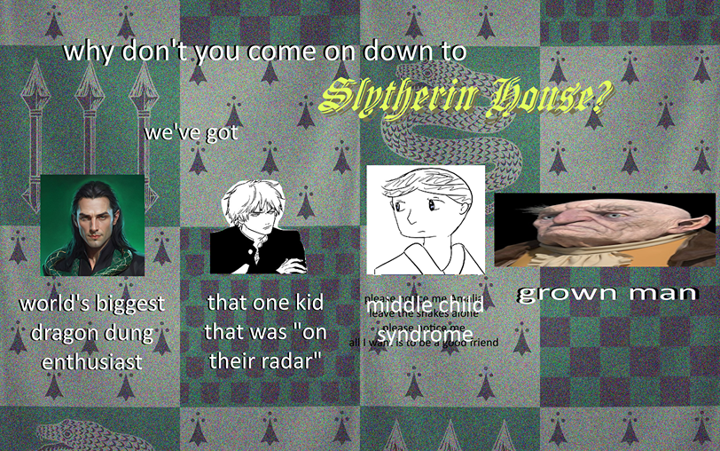slytherin house described in unflattering manners