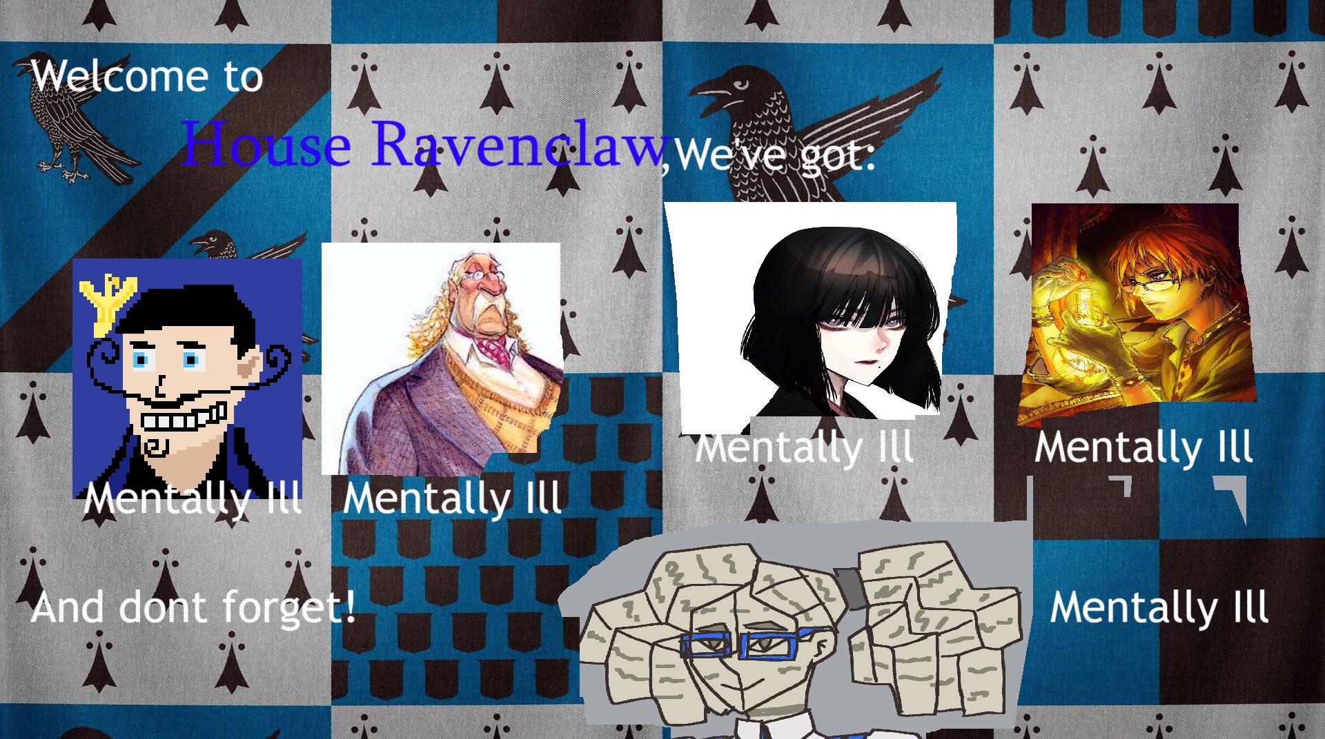 ravenclaw house described in the same unflattering manner